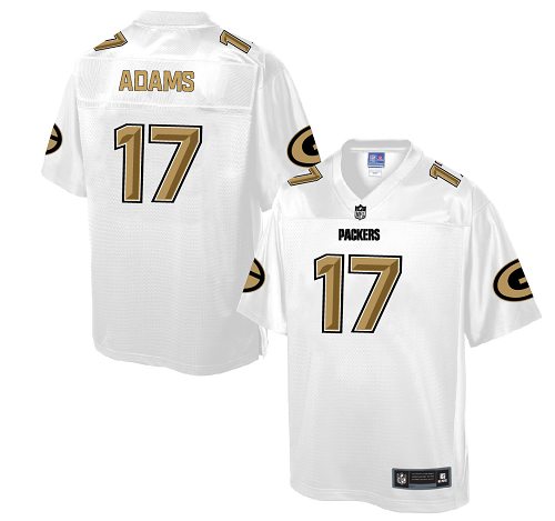 Men's Game Davante Adams Nike Jersey White - #17 Pro Line Fashion NFL Green Bay Packers